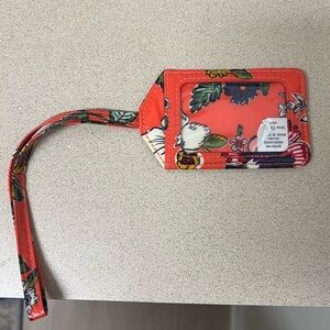 Vera Bradley Coral Floral ID Tag Retired! NWOT